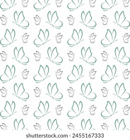 Butterfly sensitive trendy multicolor repeating pattern vector illustration background design