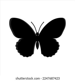 Butterfly set graphic black white isolated sketch illustration vector. Modern seamless pattern of monarch butterfly contours on white background for decoration design. Closeup design element.