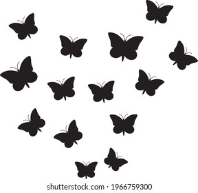 Juego de mariposa, símbolo de ilustración vectorial de icono