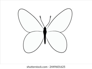 butterfly shape drawing vector art