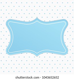 butterfly shape frame place for text on white small polka dot background