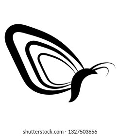 Butterfly shape icon design