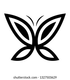 Butterfly shape icon vector