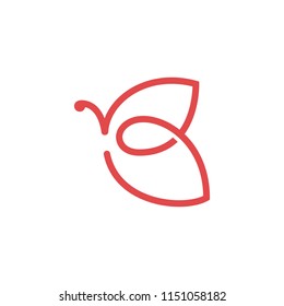 Butterfly Shape Outline Line Simple Abstract Symbol