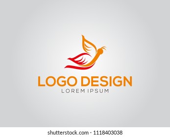 Butterfly side view facing to right minimal icon logo