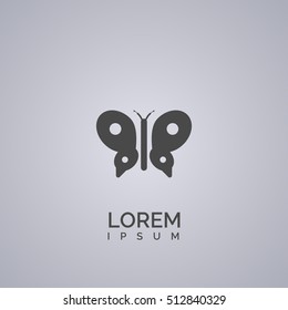 butterfly sign. icon design