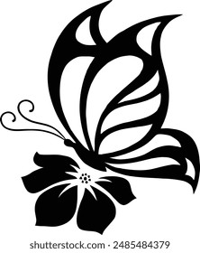 butterfly silhouette art you can color