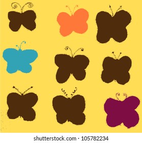 Butterfly silhouette background