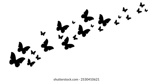 butterfly silhouette background vector art