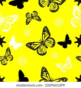 Silhouette de mariposa para fondo o papel tapiz