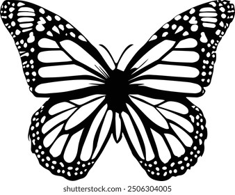 Butterfly Silhouette – black monarch butterfly