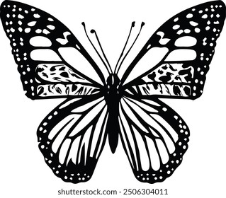 Butterfly Silhouette – black monarch butterfly