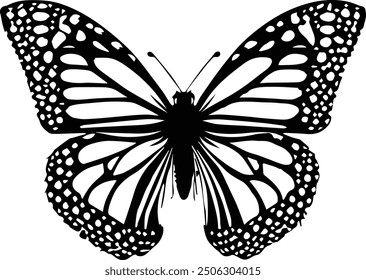 Butterfly Silhouette – black monarch butterfly