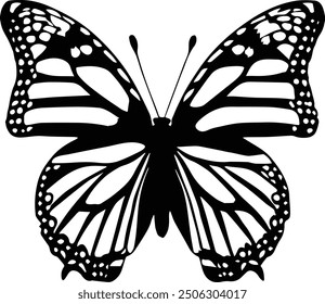 Butterfly Silhouette – black monarch butterfly