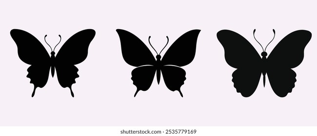 Butterfly Silhouette Bundle Vector Illustration