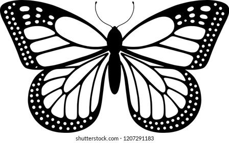 Butterfly Silhouette Cut Out Wings Vector Stock Vector (Royalty Free ...