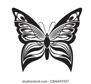 Realeza artística de diseño de silueta de mariposa 