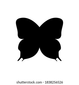Butterfly silhouette design vector 02 isolated on white background