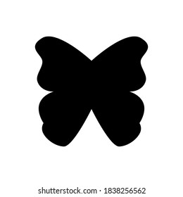 Butterfly silhouette design vector 03 isolated on white background