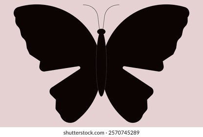 Butterfly Silhouette Design with Vector.