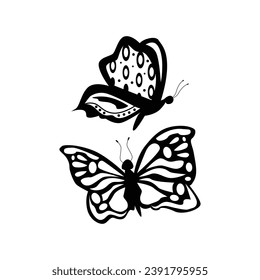 Butterfly silhouette design vector illustration insect