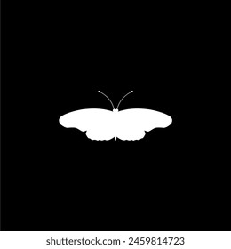 Butterfly Silhouette, Flat Style, can use for Logo Gram, Art Illustration, Pictogram, Apps, Website, Decoration, Ornate, Background or Graphic Design Element. Vector Illustration