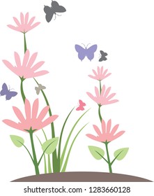 butterfly silhouette in the garden