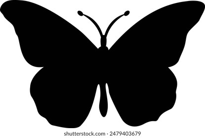 Butterfly silhouette for graphic design and illustration