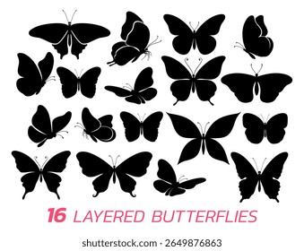 Butterfly silhouette graphic symbol illustration