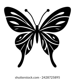 Butterfly silhouette icon. Vector Illustrations.