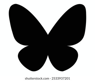 butterfly silhouette icon vector isolated