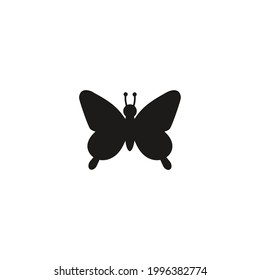 butterfly silhouette icon vector on a white background
