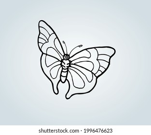 Butterfly Silhouette Icons Abstract Vector Icons