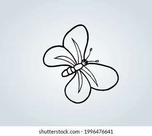 Butterfly Silhouette Icons Abstract Vector Icons