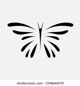 Butterfly silhouette icons set. Vector Illustrations