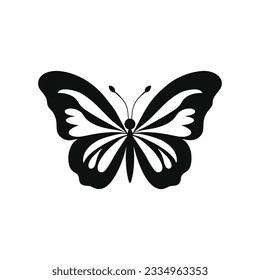 Butterfly silhouette icons. Vector Illustrations.