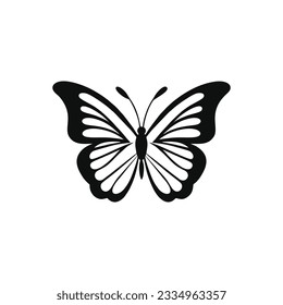 Butterfly silhouette icons. Vector Illustrations.