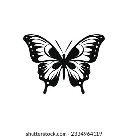 Butterfly silhouette icons. Vector Illustrations.