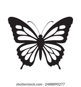 Butterfly silhouette icons. Vector Illustrations.