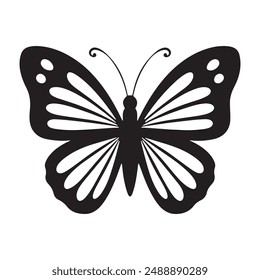 Butterfly silhouette icons. Vector Illustrations.