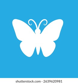 Butterfly silhouette icons. Vector Illustrations.