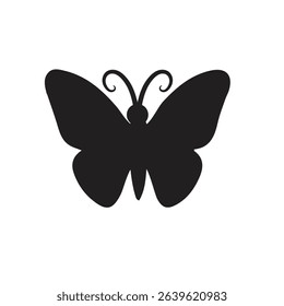 Butterfly silhouette icons. Vector Illustrations.