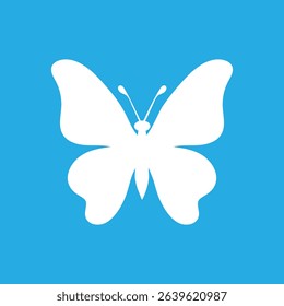Butterfly silhouette icons. Vector Illustrations.