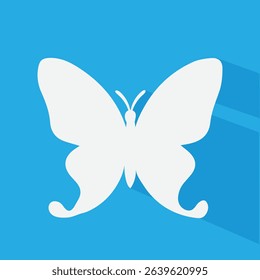 Butterfly silhouette icons. Vector Illustrations.