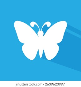 Butterfly silhouette icons. Vector Illustrations.