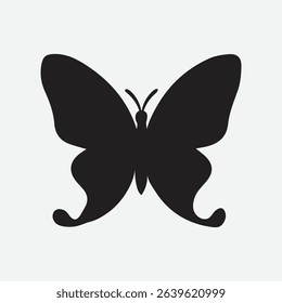 Butterfly silhouette icons. Vector Illustrations.