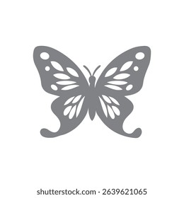 Butterfly silhouette icons. Vector Illustrations.