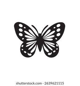 Butterfly silhouette icons. Vector Illustrations.