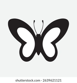 Butterfly silhouette icons. Vector Illustrations.