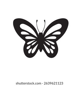 Butterfly silhouette icons. Vector Illustrations.